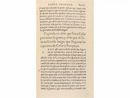 1549. LIBRO. (HISTORIA-ROMA). CESAR, GAYO JULIO:. LIBRO DELO