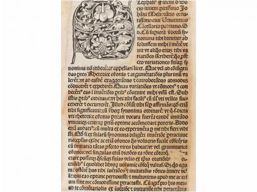 1495 ca. LIBRO. (INCUNABLE-LITERATURA). FLISCUS DE SONCIO, 