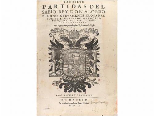 1610-1611. LIBRO. (DERECHO). LAS SIETE PARTIDAS DEL SABIO RE