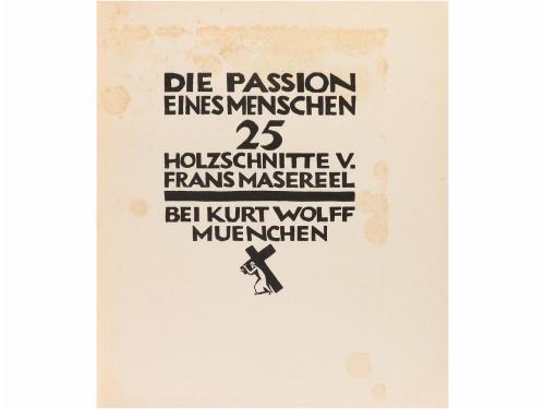 1924. LIBRO. (ARTE-BIBLIOFILIA). MASEREEL, FRANS:. DIE PASSI