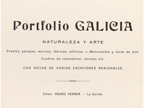 1900 ca. LIBRO. (GALICIA). PORTFOLIO GALICIA. NATURALEZA Y A