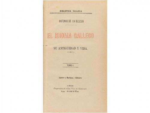1886. LIBRO. (LINGÜÍSTICA). IGLESIA, ANTONIO DE LA:. EL IDIO