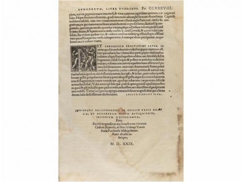 1529. LIBRO. (HISTORIA ANTIGUA). HALICARNASSEI, DYONISII:. D