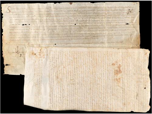 1612 y 1624. MANUSCRITO. (PERGAMINO). LOTE DE DOS MANUSCRITO