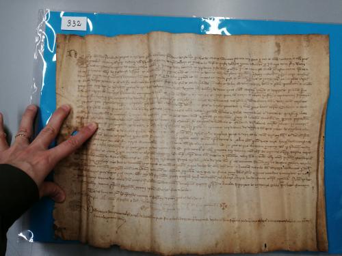 1377 y 1397. MANUSCRITO. LOTE DE DOS PERGAMINOS MANUSCRITOS 