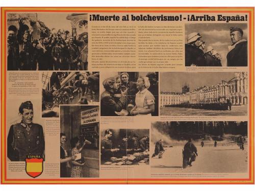 1940 ca. CARTEL. EL BOSQUE MACABRO DE CATYN. DIVISIÓN AZUL. 