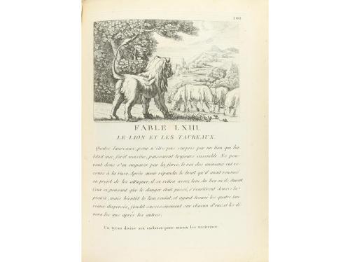 1810 ca. LIBRO. (LITERATURA-FÁBULAS). FABLES D'ÉSOPE. REPRÉS