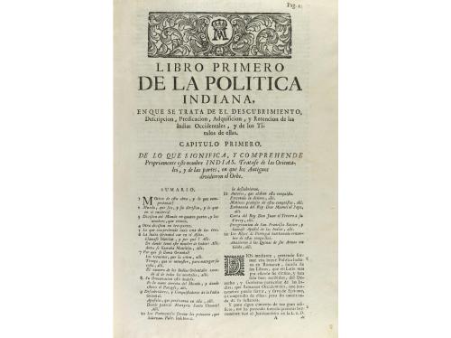 1736-1739. LIBRO. (HISTORIA-COLONIAS). SOLORZANO PEREYRA, JU