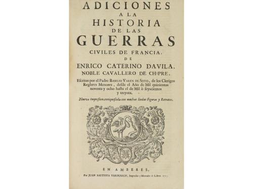 1713. LIBRO. (HISTORIA-FRANCIA). DAVILA, ENRICO CATERINO:. H