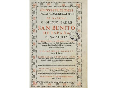 1706. LIBRO. (HISTORIA ÓRDENES RELIGIOSAS). CONSTITUCIONES D