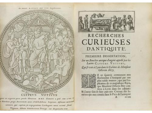 1683. LIBRO. (ARTE). SPON:. RECHERCHES CURIEUSES D&#39;ANTIQUITE
