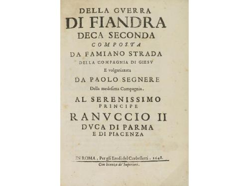 1648. LIBRO. (HISTORIA). SEGNERE, PAOLO:. DELLA GUERRA DI FI