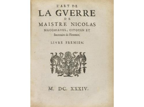 1635. LIBRO. (POLÍTICA). MACCHIAVEL, N.:. DISCOURS DE L&#39;ESTA