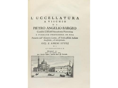 1735. LIBRO. (CETRERÍA). TUANO, JACOPO AUGUSTO:. IL FALCONIE