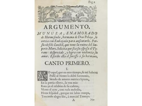 1754. LIBRO. (LITERATURA). SOLIS, ANTONIO:. EL PELAYO: POEMA