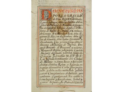 1681. MANUSCRITO. (HIDALGUÍA-MÁLAGA-CARLOS II). CARTA DE NOB