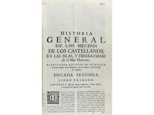 1730. LIBRO. (HISTORIA-COLONIAS). HERRERA, ANTONIO DE:. DESC
