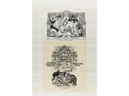 s. XX. COLECCIONISMO. (EX-LIBRIS). 8 ÁLBUMES CON EX-LIBRIS D
