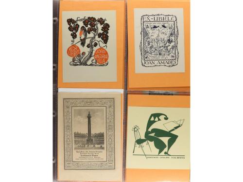 s. XX. COLECCIONISMO. (EX-LIBRIS). VV.AA.:. 4 ÁLBUMES CON EX