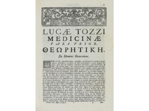 1736. LIBRO. (MEDICINA). TOZZI, LUCAE:. OPERA OMNIA. Venetii