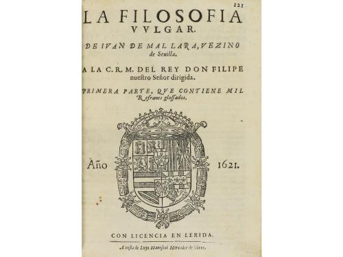 1621. LIBRO. (PAREMIOLOGÍA). NUÑEZ, HERNAN:. REFRANES O PROV