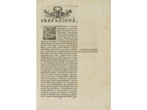 1724. LIBRO. (LENGUA CATALANA). BASTERO, ANTONIO:. LA CRUSCA