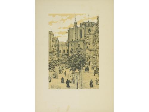 1890 ca. GRABADO. (ARTE). CARDUNETS, ALEXANDRE:. BARCELONA A