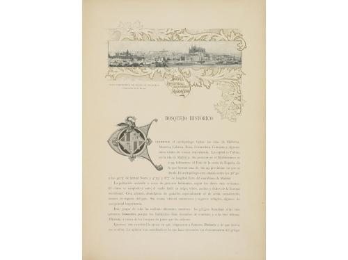 1898. LIBRO. (MALLORCA). MALLORCA ARTÍSTICA ARQUEOLÓGICA MON