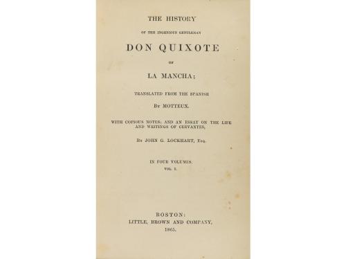 1865. LIBRO. (CERVANTINA). [CERVANTES SAAVEDRA, MIGUEL:]. TH