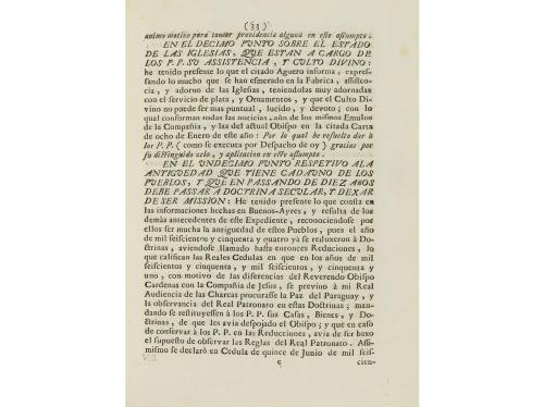 1744. LIBRO. (JESUITAS-PARAGUAY). DECRETO DE LA MAGESTAD DEL