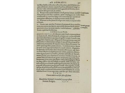 1552. LIBRO. (HUMANIDADES). IN OMNES DIVI PAULI APOSTOLI EPI