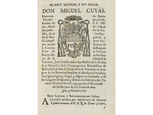 1753. LIBRO. (HISTORIA-POBLET). FINESTRES Y DE MONSALVO, JAY