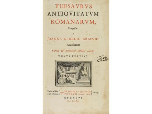 1696. LIBRO. (ROMA-ARQUITECTURA). GRAEVIO, JOANNE GEORGIO:. 