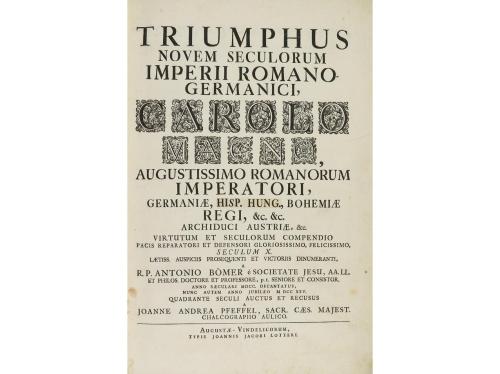 1725. LIBRO. (ARQUITECTURA-FACTICIO). BÖMER, ANTONIO:. TRIUM