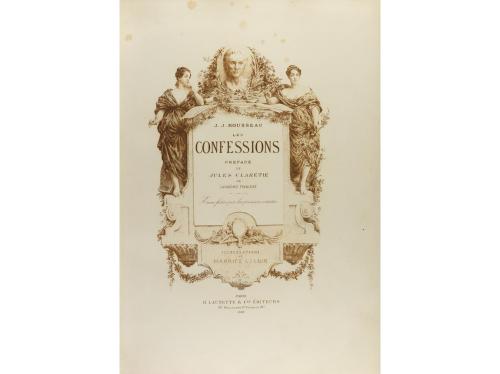 1889. LIBRO. (BIBLIOFILIA). ROUSSEAU, J. J:. LES CONFESSIONS