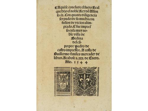 1544. LIBRO. (DERECHO-ESPAÑA). DIAZ DE MONTALVO. ALO[N]SO:. 
