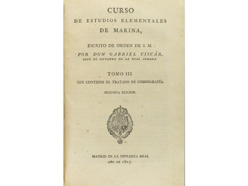 1816. LIBRO. (MARINA). CISCAR, GABRIEL:. CURSO DE ESTUDIOS E