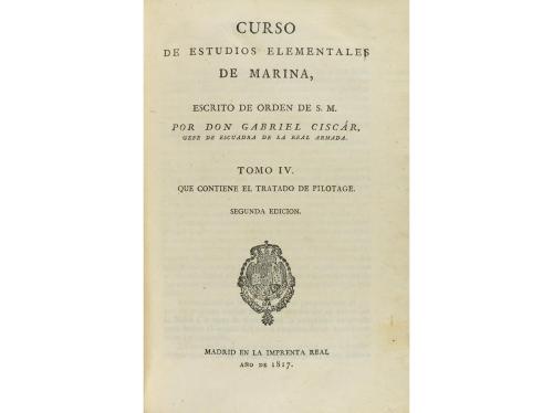 1816. LIBRO. (MARINA). CISCAR, GABRIEL:. CURSO DE ESTUDIOS E