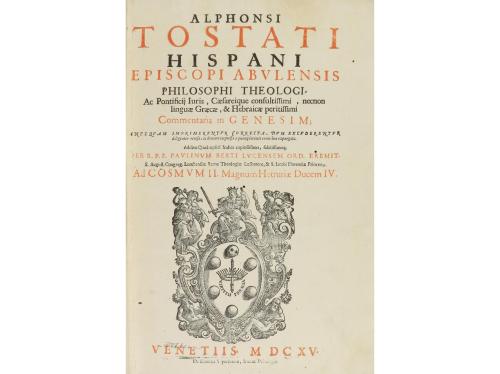 1615. LIBRO. (HISTORIA). TOSTATI, ALPHONSI:. OPERA NUPERRIME