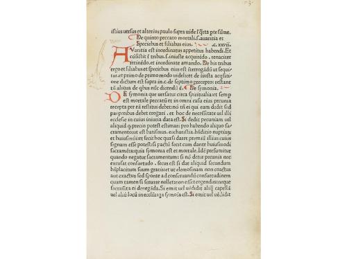 1472. LIBRO. (INCUNABLE). [ANTONINUS FLORENTINUS]:. INCIPIT 