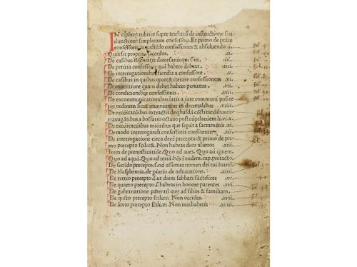 1472. LIBRO. (INCUNABLE). [ANTONINUS FLORENTINUS]:. INCIPIT 