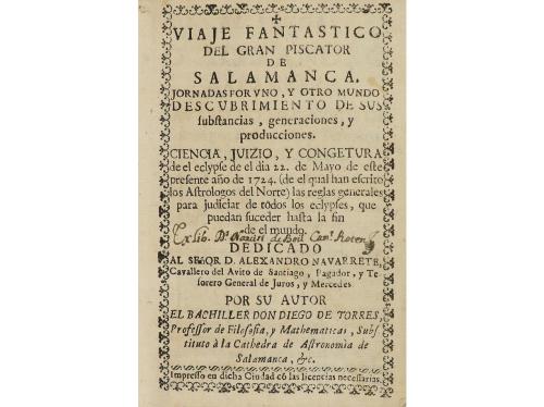 1724. LIBRO. (VIAJES-CIENCIAS). TORRES, DIEGO DE:. VIAJE FAN