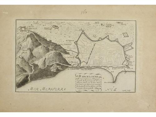1695. GRABADO. (BARCELONA). INSELIN:. BARCELONNE ville et po