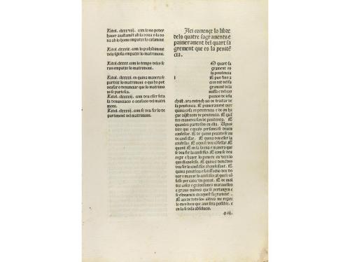 1495. LIBRO. (INCUNABLE- LLEIDA). SANXIS, CLIME[N]T:. [LO S