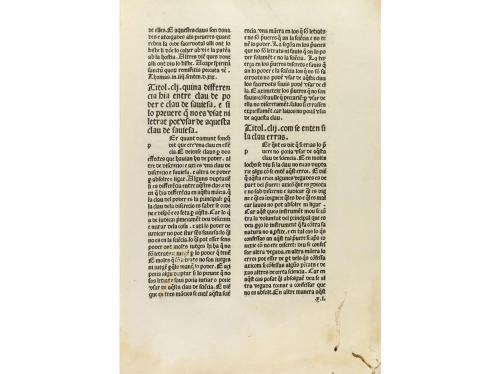 1495. LIBRO. (INCUNABLE- LLEIDA). SANXIS, CLIME[N]T:. [LO S