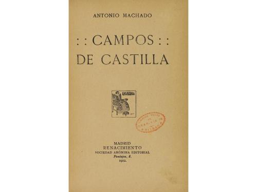 1912. LIBRO. (LITERATURA-GENERACIÓN &#39;98). MACHADO, ANTONIO:.