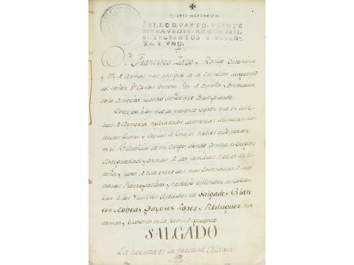1761. MANUSCRITO. (EJECUTORIA-CARLOS III). CERTIFICACION DE 