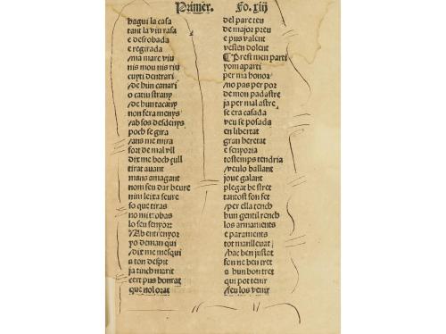 1531. LIBRO. (GÓTICO-LITERATURA). ROIG, JAUME:. LIBRE DE CO[