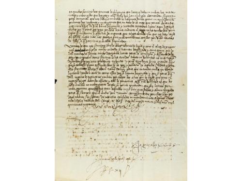 1515. MANUSCRITO. (FIRMA REAL). CARTA DIRIGIDA AL VIRREY Y L
