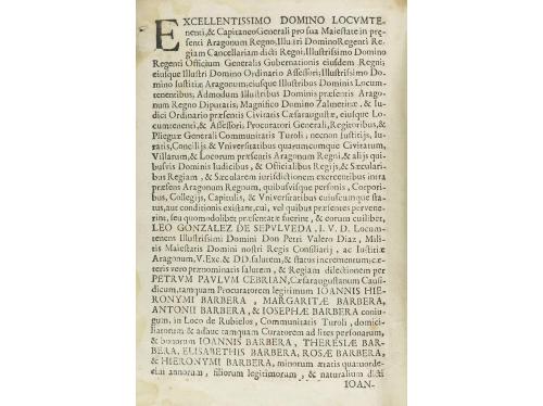 1690. LIBRO. (HIDALGUÍA). A FAVOR DE IOANNIS HIERONYMI BARBE